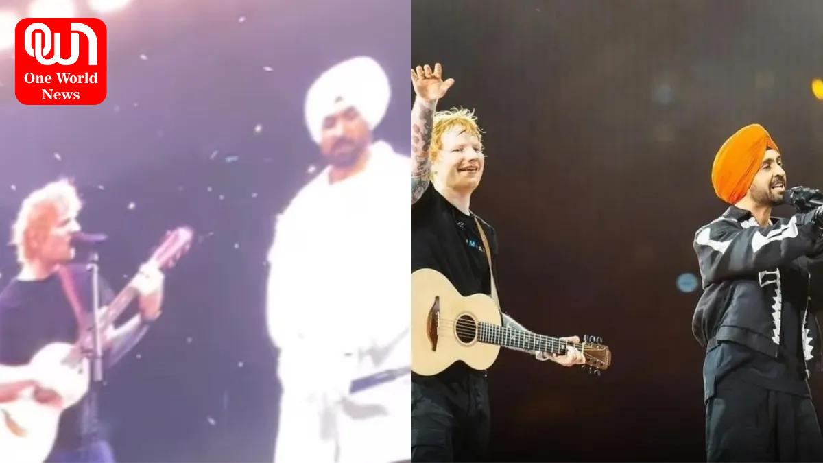 Ed Sheeran Performed At Diljit Dosanjh's Concert