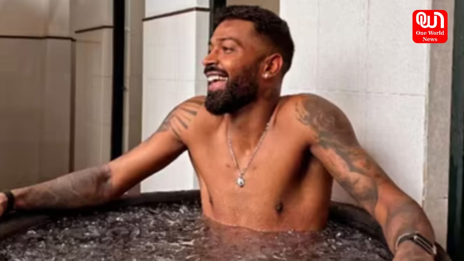 Hardik Pandya Takes An Ice Bath