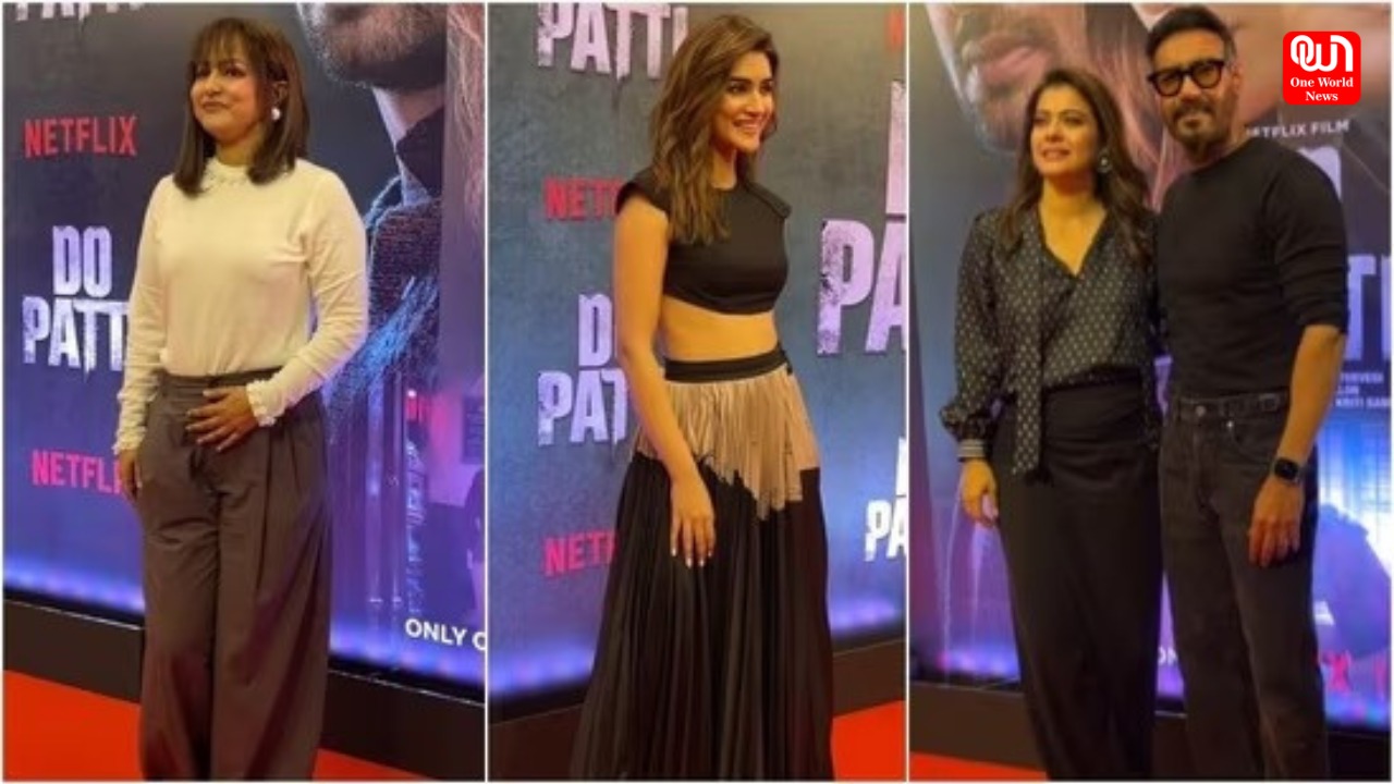 Hina Khan Kriti Sanon Kajol At Do Patti Screening