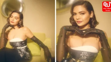 Esha Gupta Vintage Glam Look