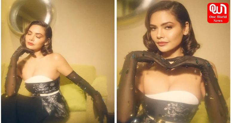 Esha Gupta Vintage Glam Look