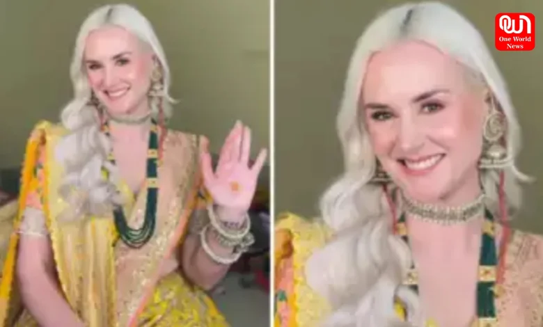 American Girl in Indian Bridal Outfit