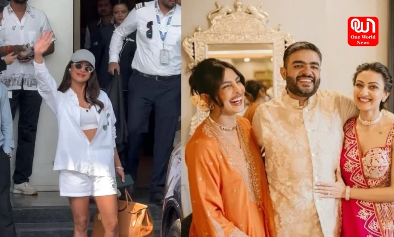 Priyanka Chopra Reached Mumbai For Brothers Wedding