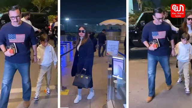 Kareena Kapoor And Saif Ali Khans Airport Look