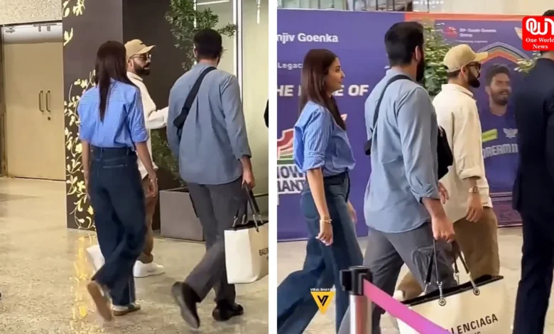 Virat Kohli And Anushka Sharma At Lucknow Airport