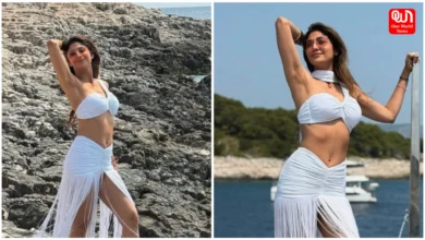 Shilpa Shetty in white outfit