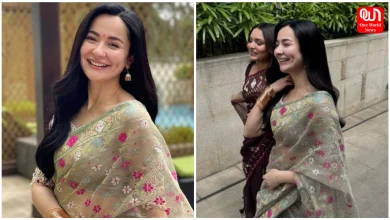 Hania Amir Jamdani Saree Look