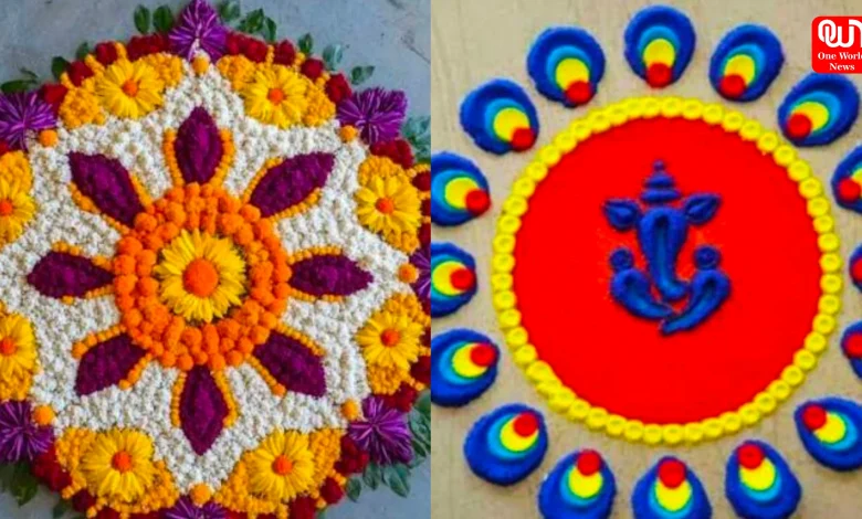 Natural Rangoli at Home