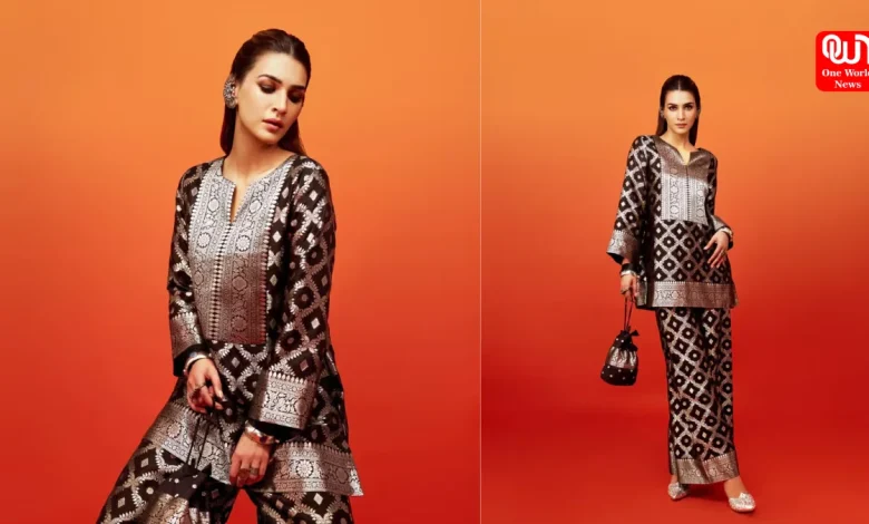 Kriti Sanon Black Kurta Set