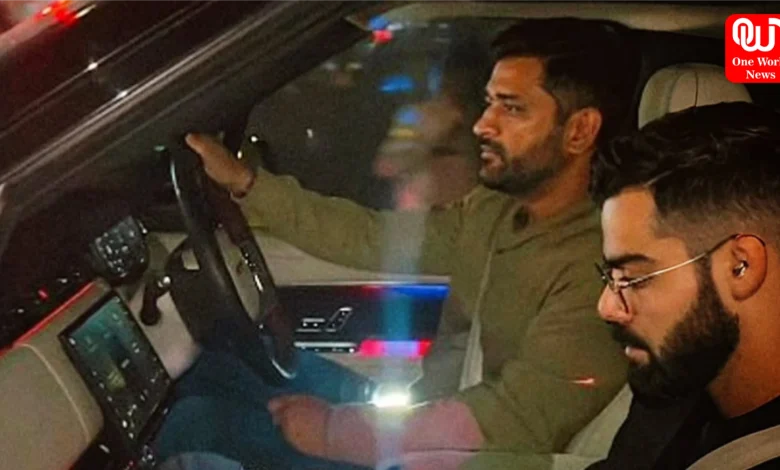 Virat Kohli at Dhoni House