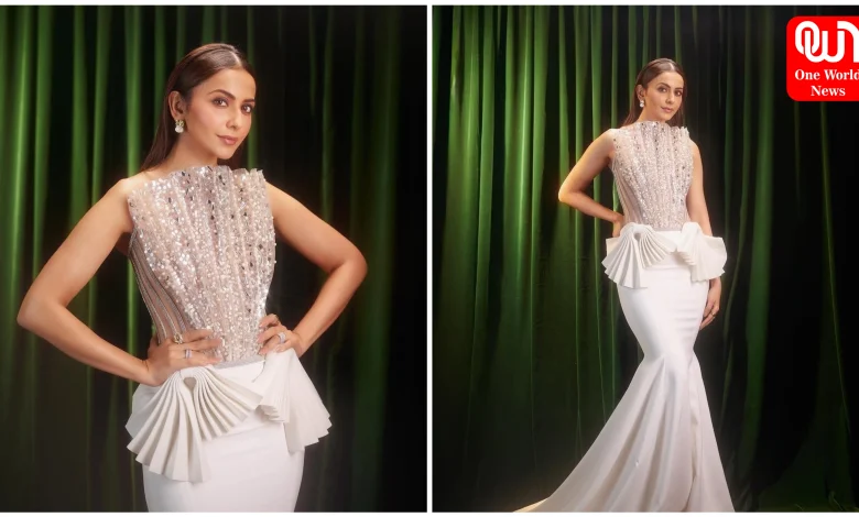 Rakul Preet White Dress Look