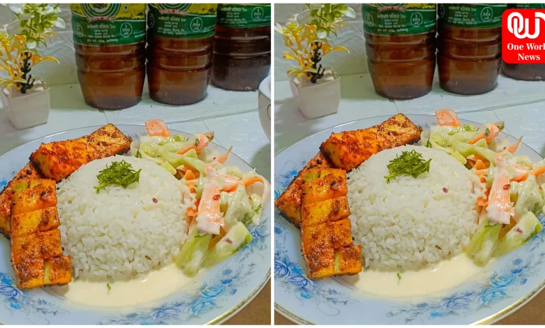 Grill Paneer With Salad