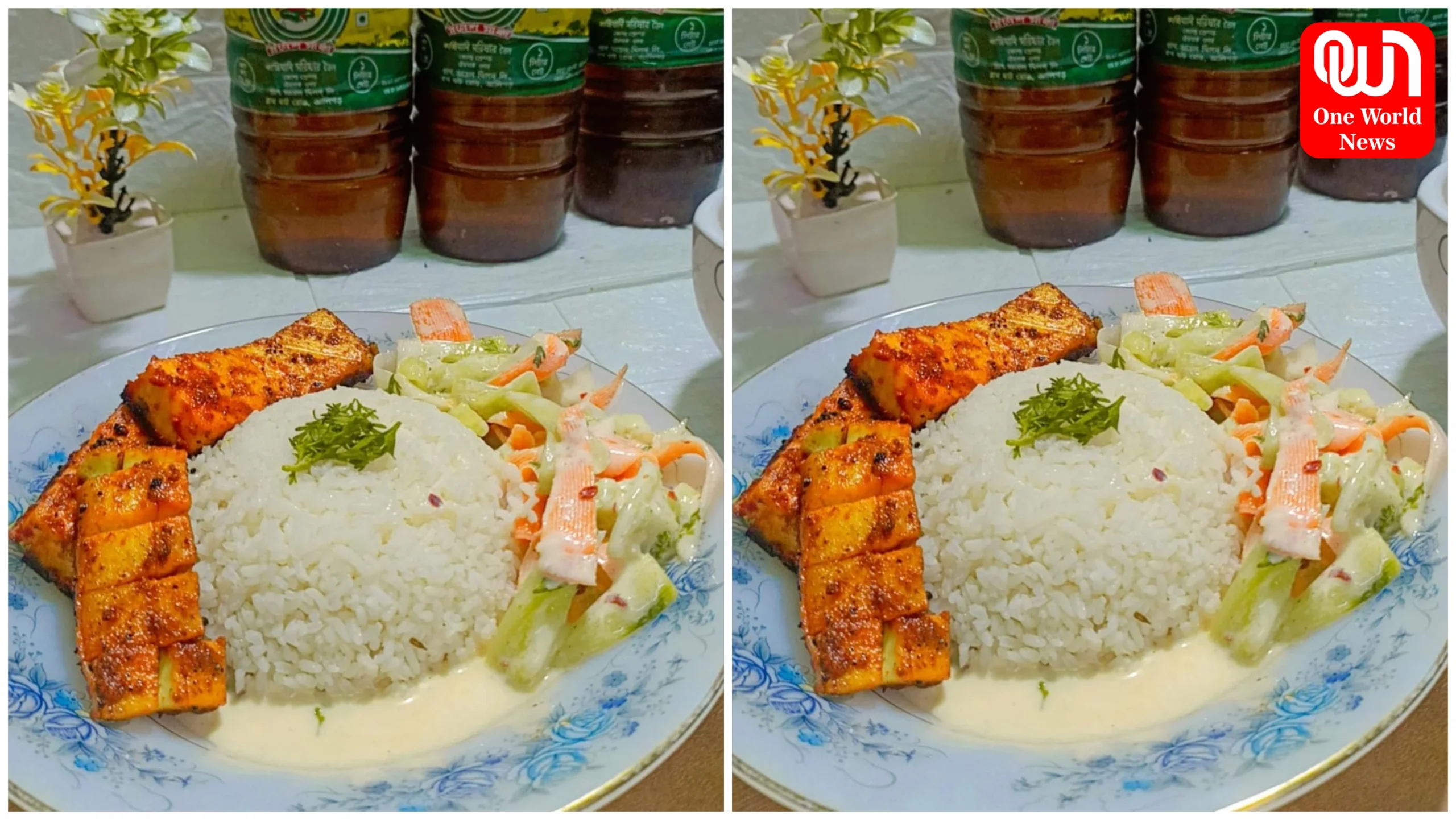 Grill Paneer With Salad