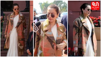 Kangana Ranaut Parliament Saree Look