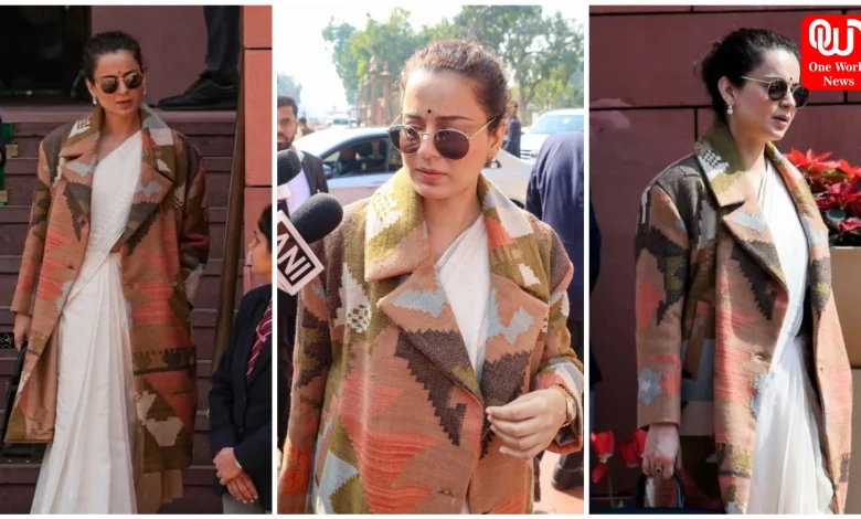 Kangana Ranaut Parliament Saree Look