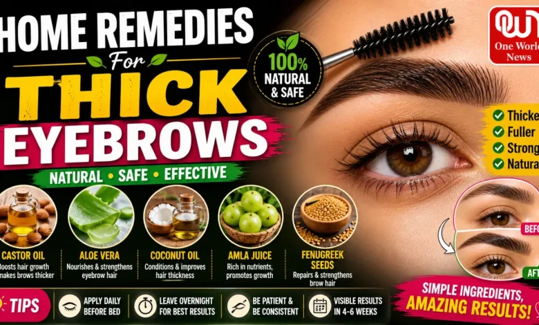 Natural Home Remedies For Thick Eyebrows