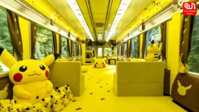 Pikachu-Themed Train In Japan