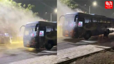 Gujarat Titans Bus Caught Fire
