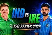 IND vs IRE T20 Schedule
